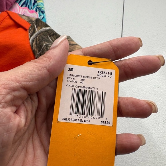 Carhartt Orange and Camouflage Baby Bodysuit - Picture 4 of 5